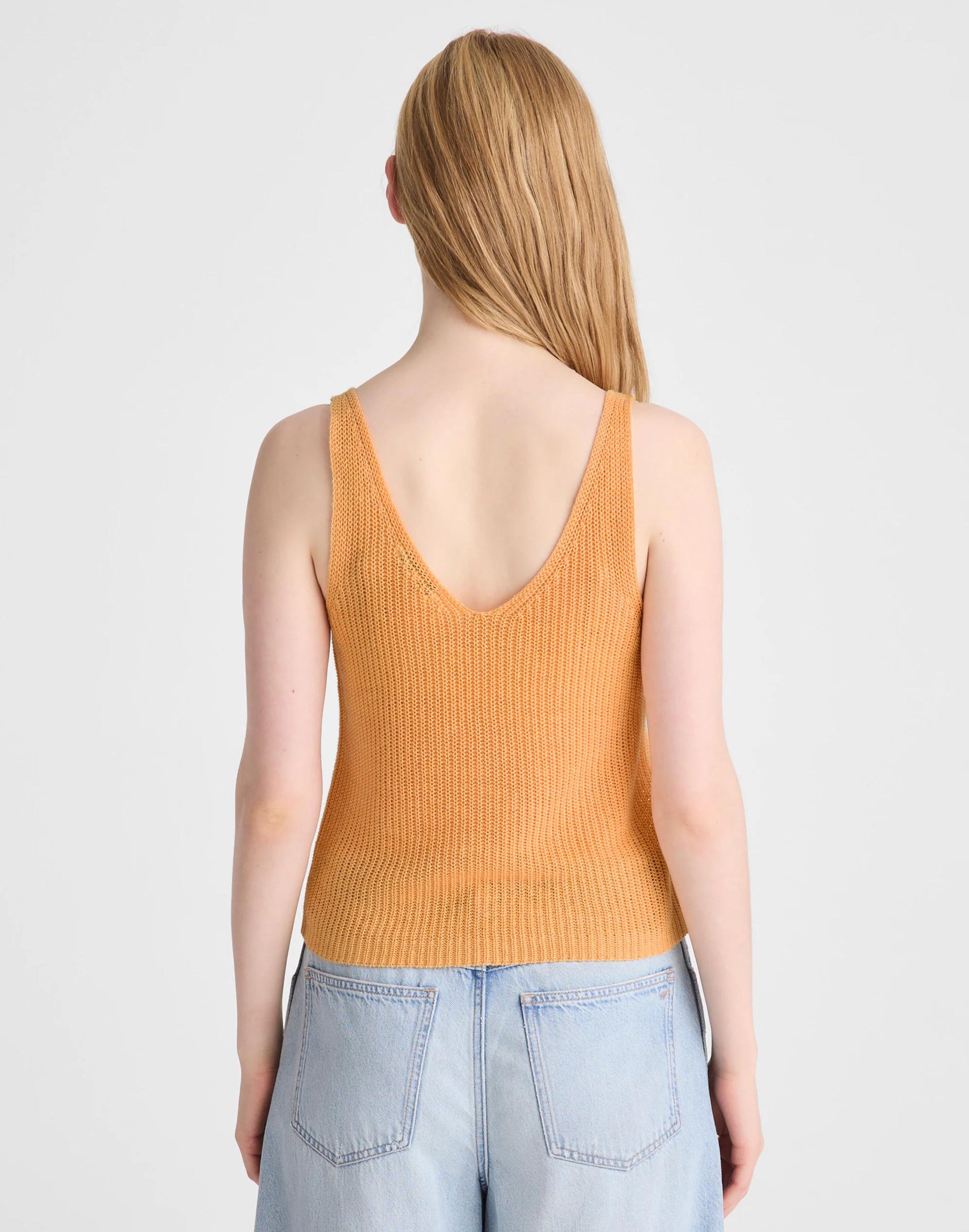 Madewell V-Neck Tank in 100% Linen