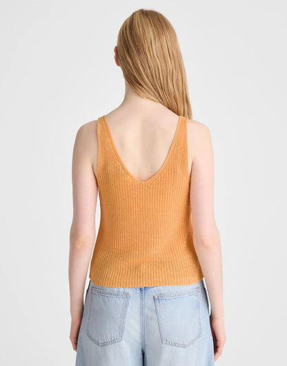 Madewell V-Neck Tank in 100% Linen