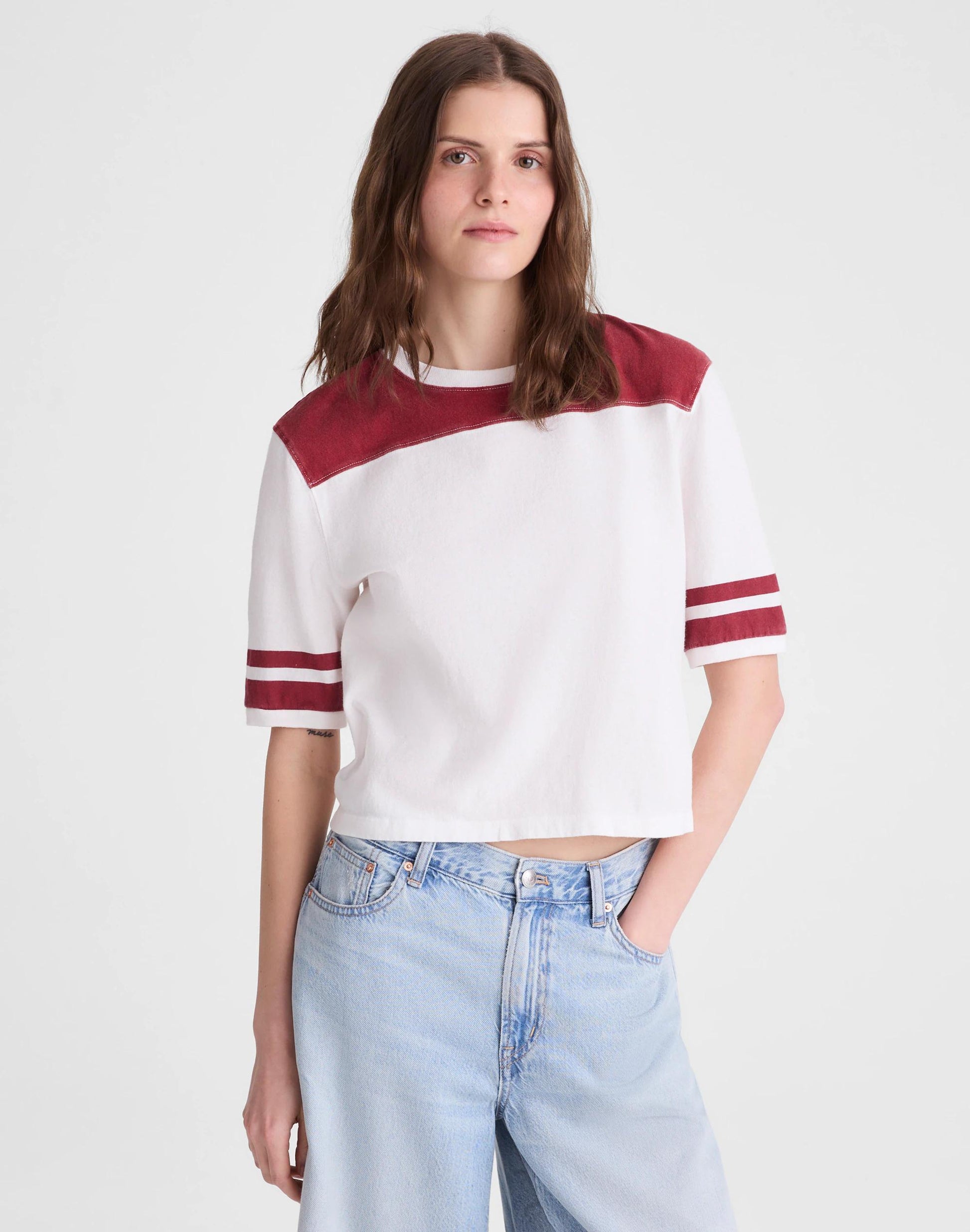 Madewell The Relaxed Varsity Tee in Vintage Jersey