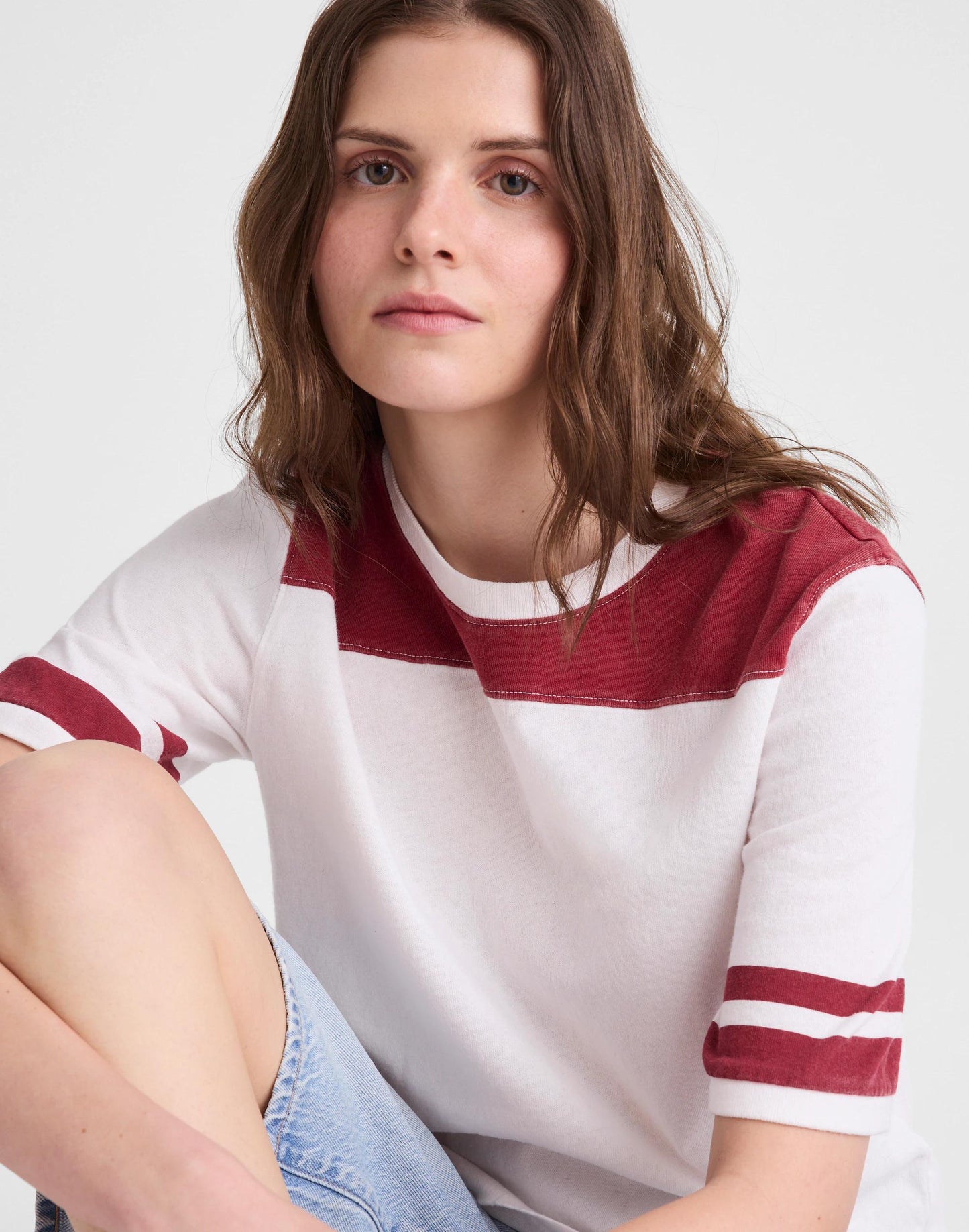 Madewell The Relaxed Varsity Tee in Vintage Jersey