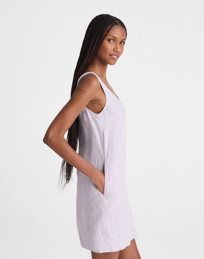 Madewell Scoopneck Mini Shift Dress in 100% Linen