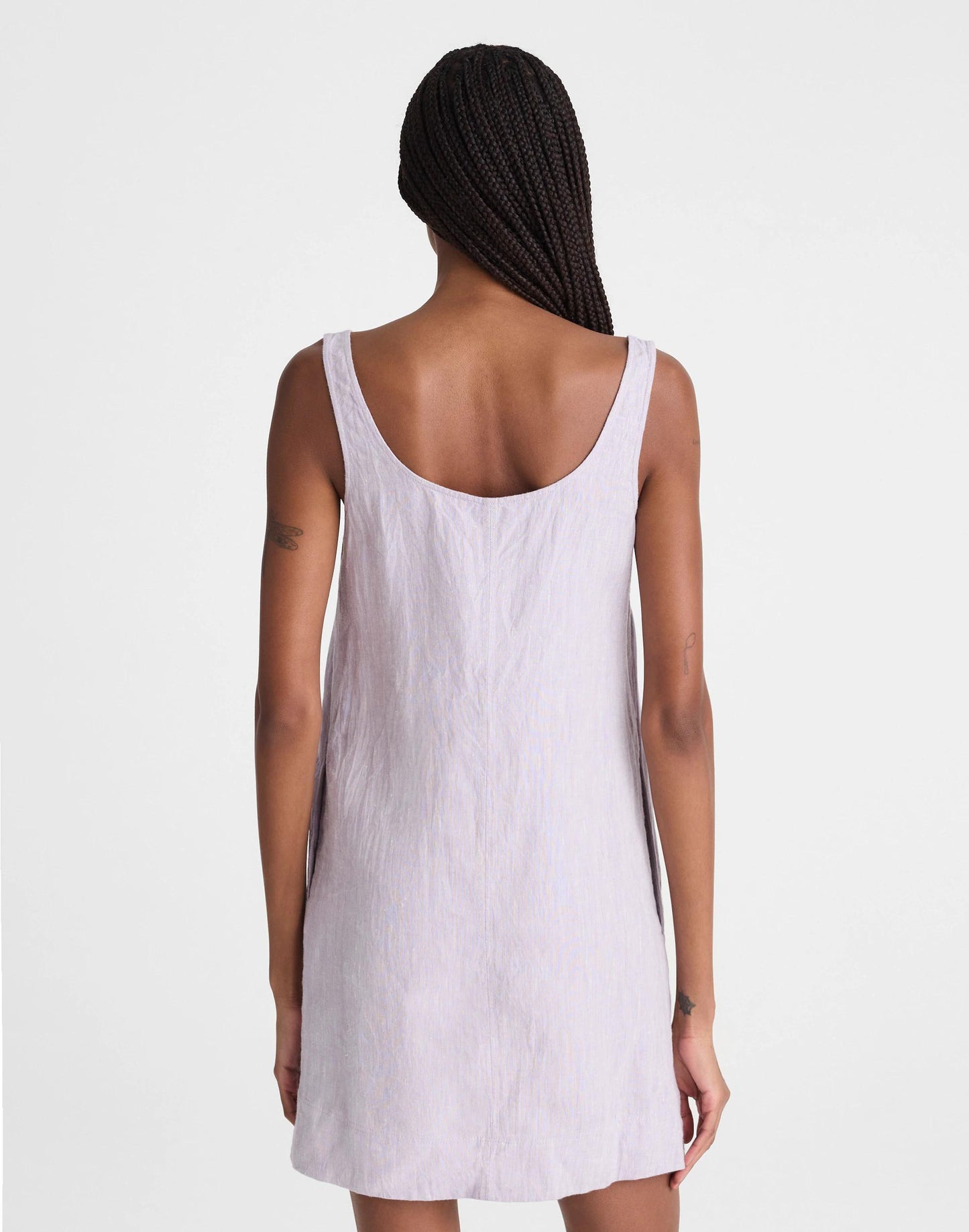 Madewell Scoopneck Mini Shift Dress in 100% Linen