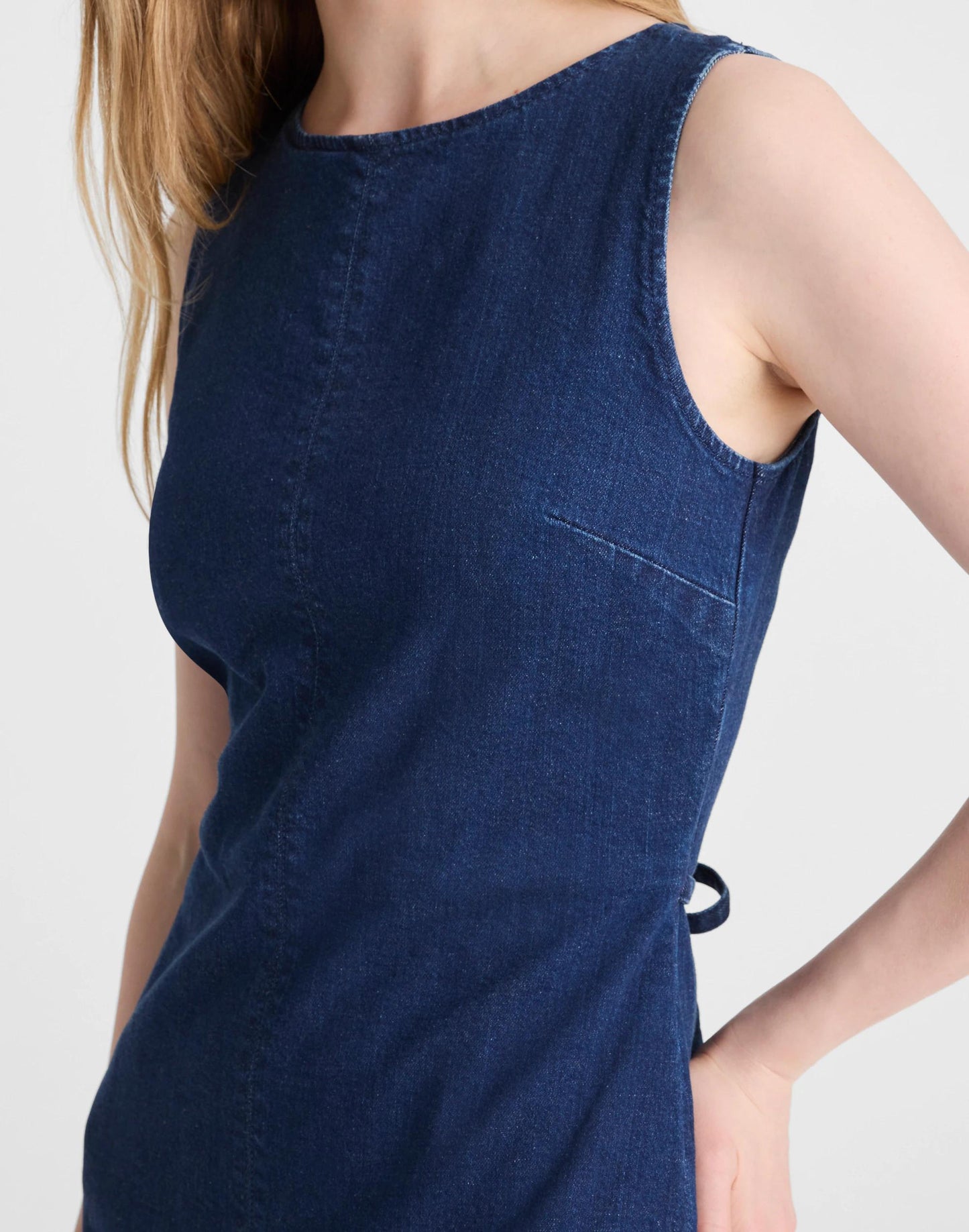 Madewell Denim Boatneck Skort Romper