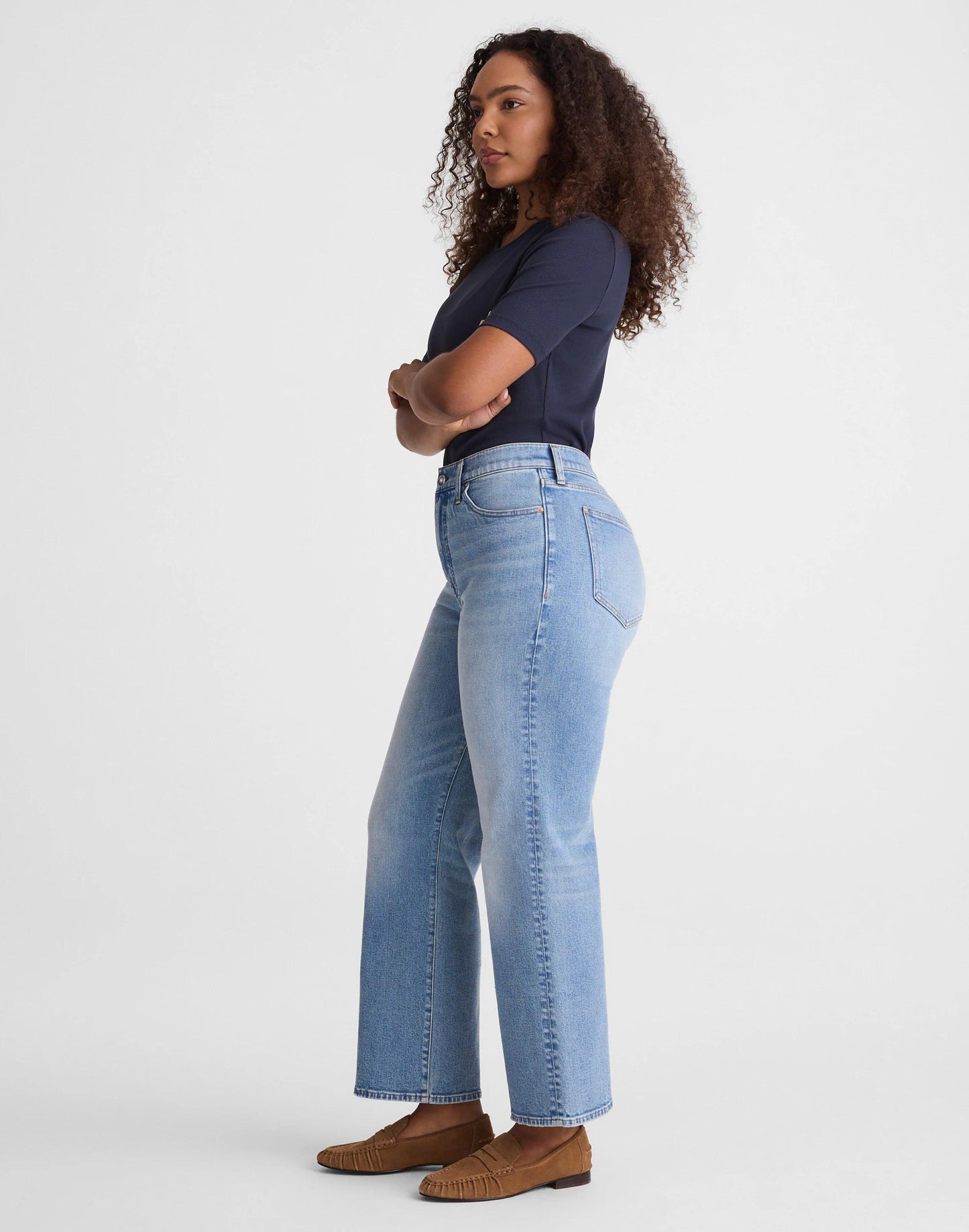 Madewell The Curvy Perfect Vintage Wide-Leg Crop Jean