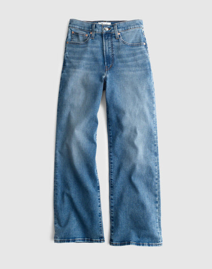 Madewell The Wide-Leg Crop Jean in Super Stretch Denim