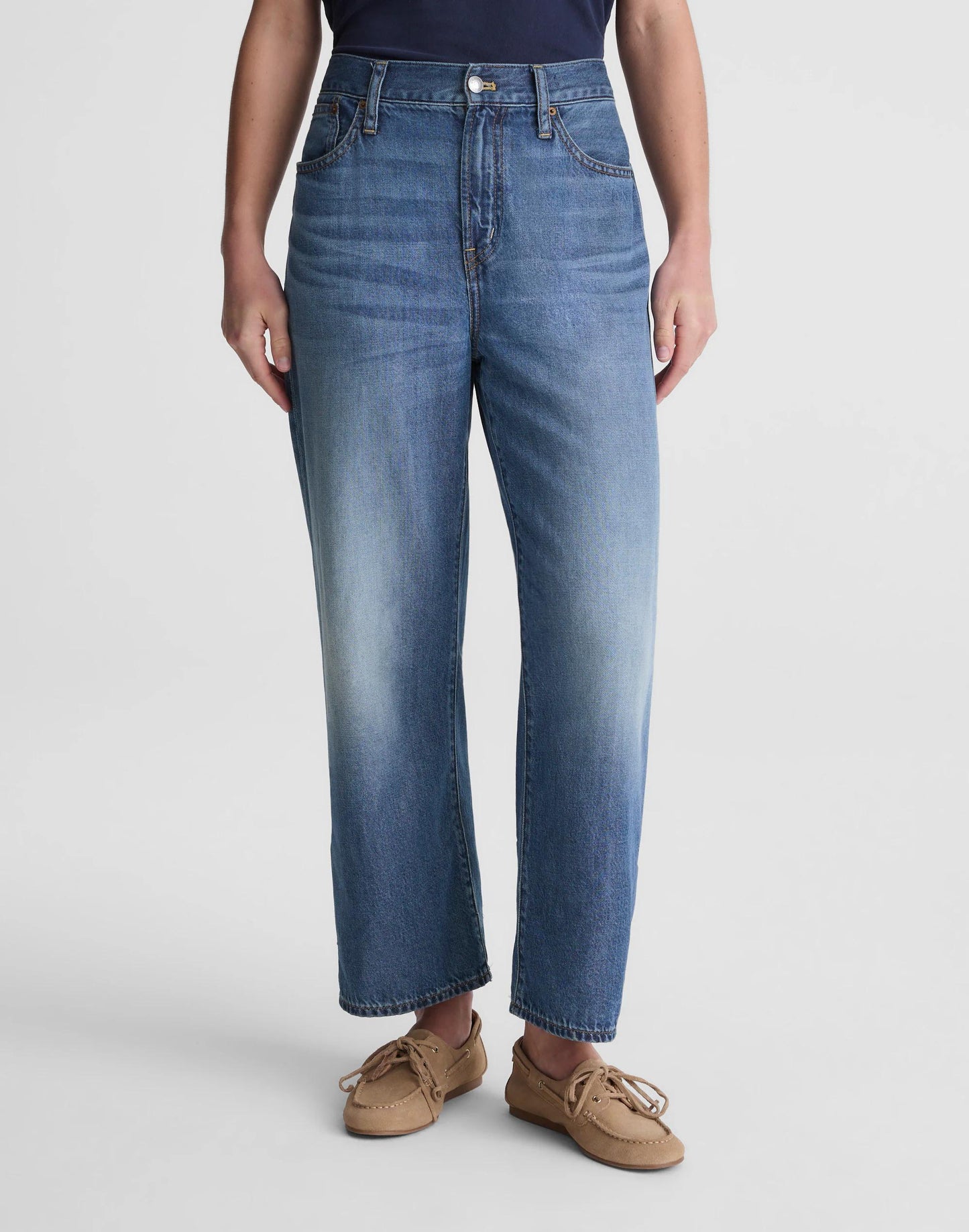 Madewell The Perfect Vintage Wide-Leg Crop Jean in Airy Denim