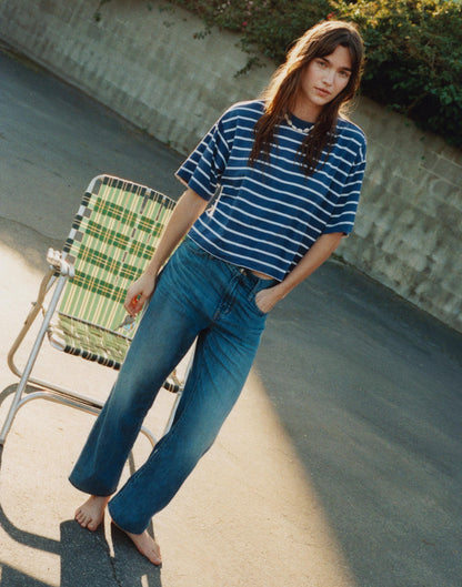 Madewell The Perfect Vintage Wide-Leg Crop Jean in Airy Denim
