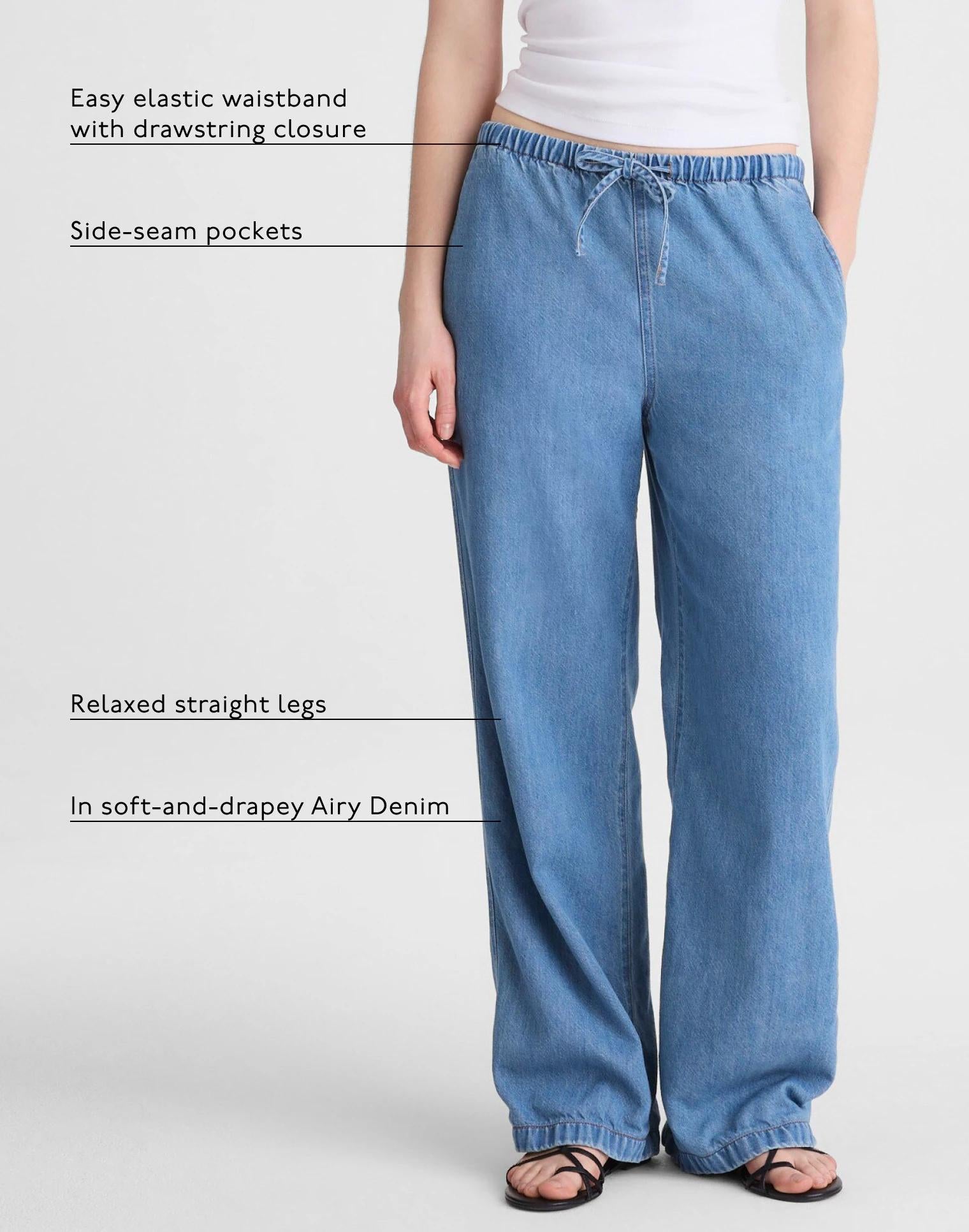 Madewell Pull-On Jeans in Airy Denim