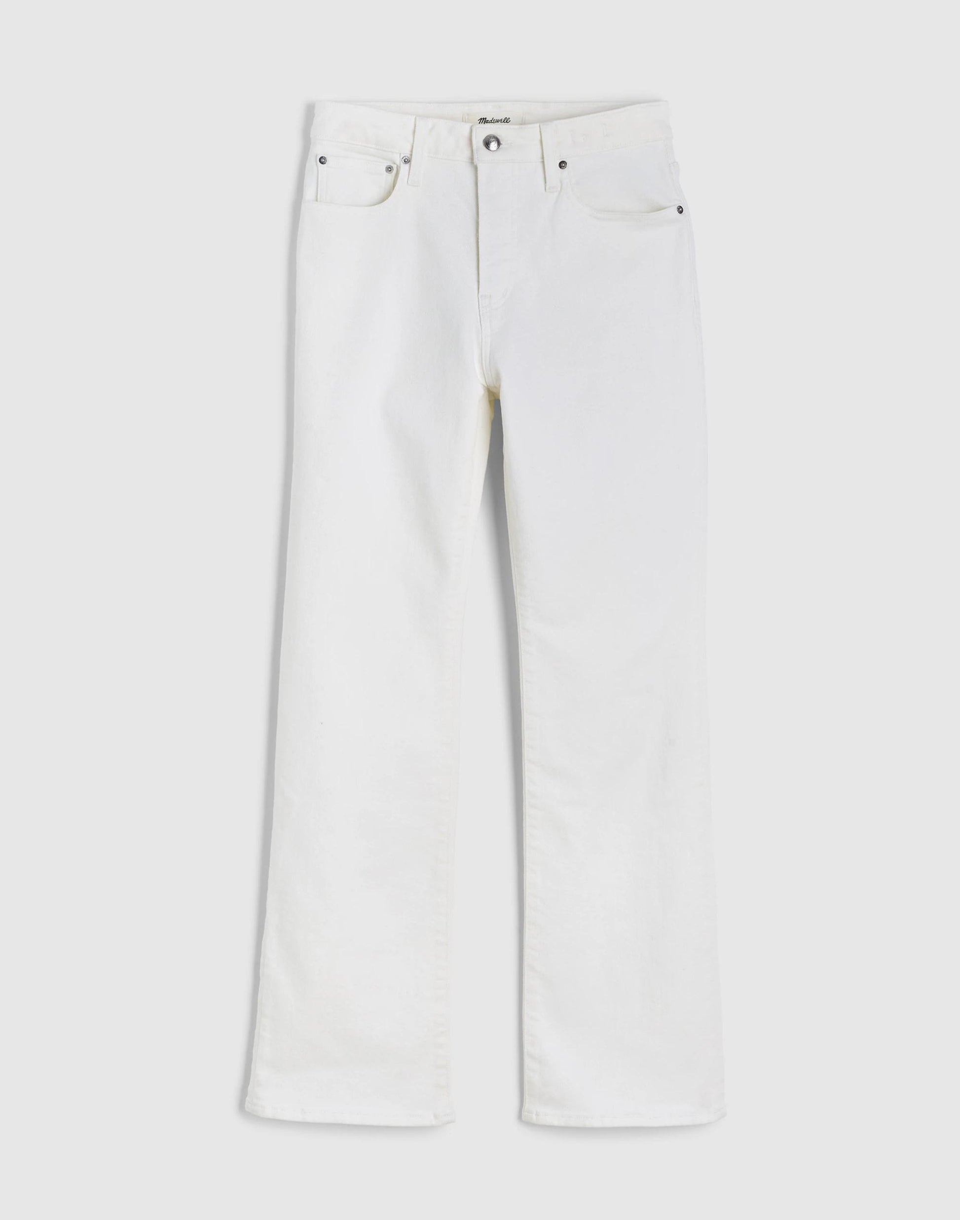 Madewell The Curvy Flare Crop Jean in Super Stretch Denim