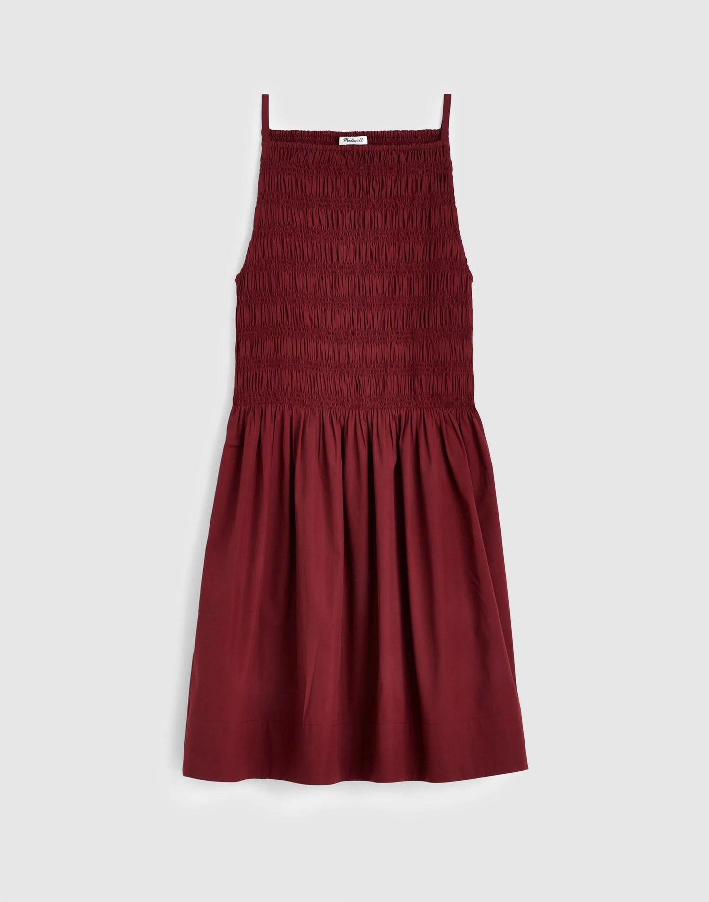 Madewell Smocked High-Neck Mini Dress