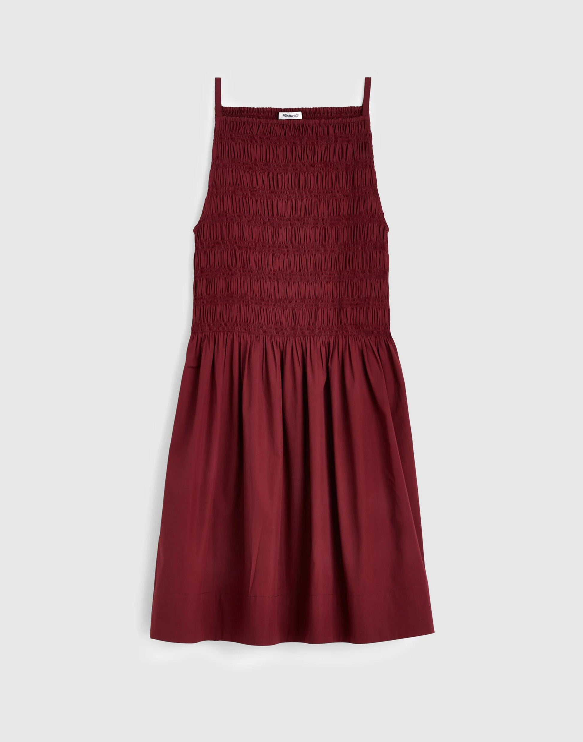 Madewell Smocked High-Neck Mini Dress