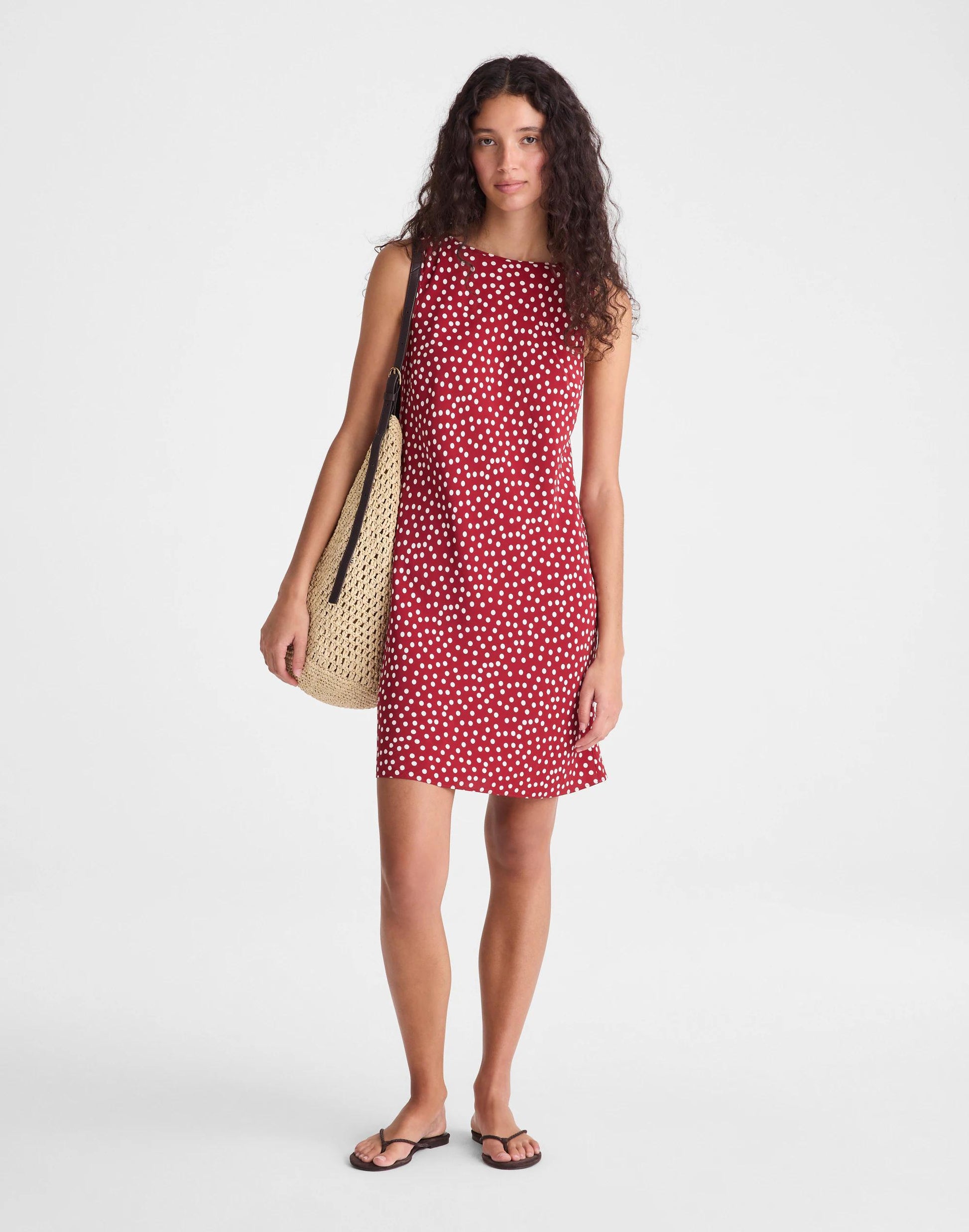 Madewell Boatneck Sleeveless Mini Dress
