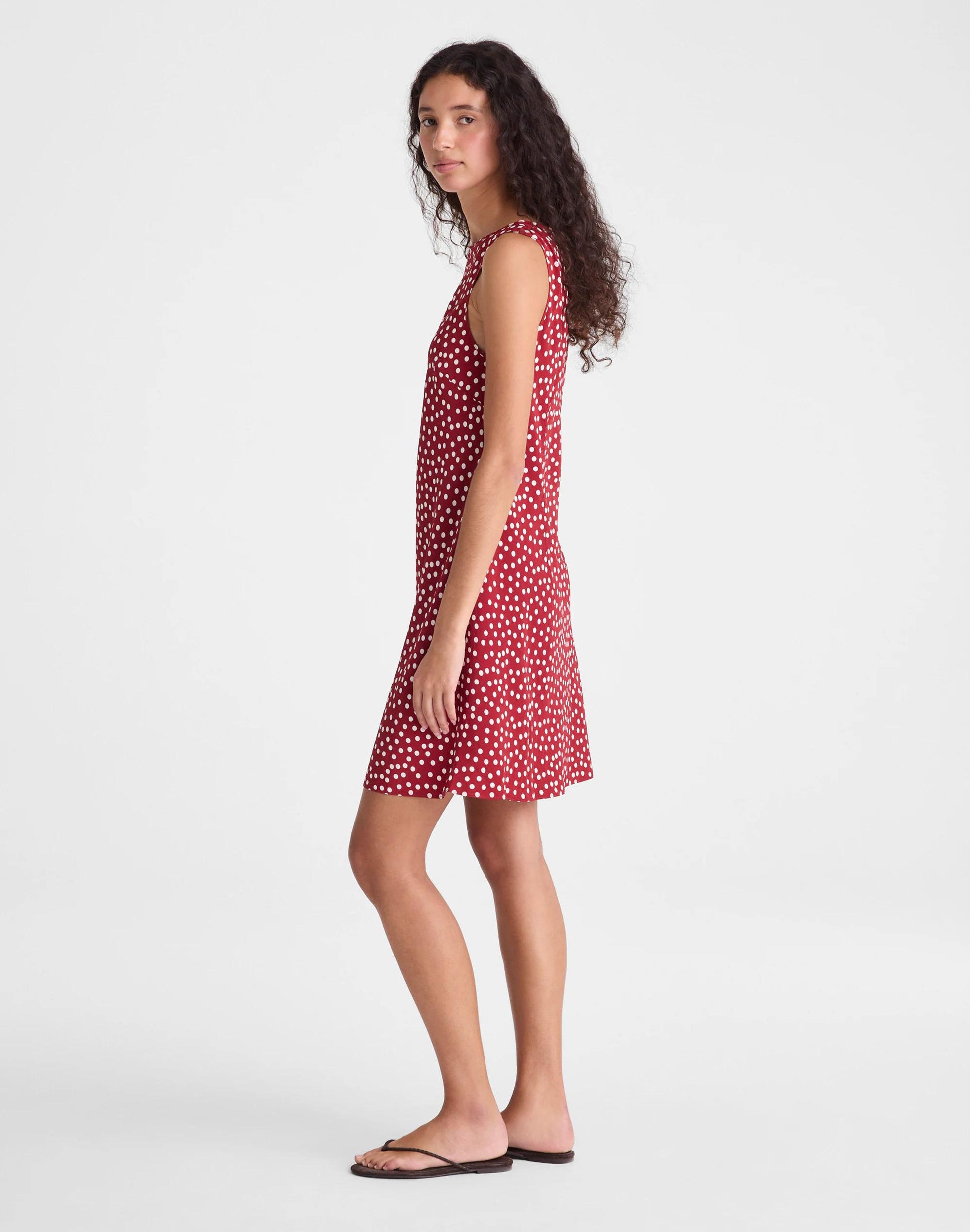 Madewell Boatneck Sleeveless Mini Dress