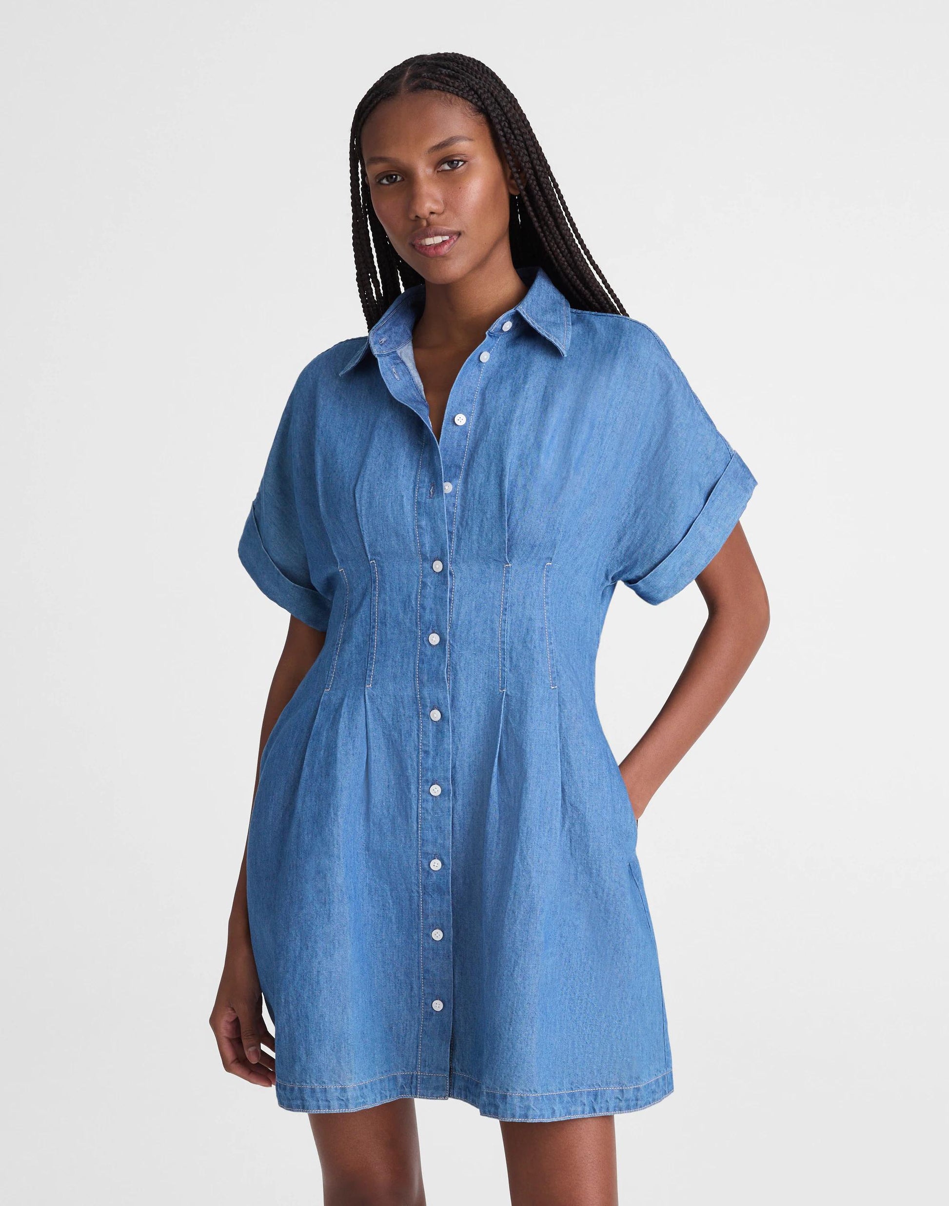 Madewell The Perry Denim Shirtdress
