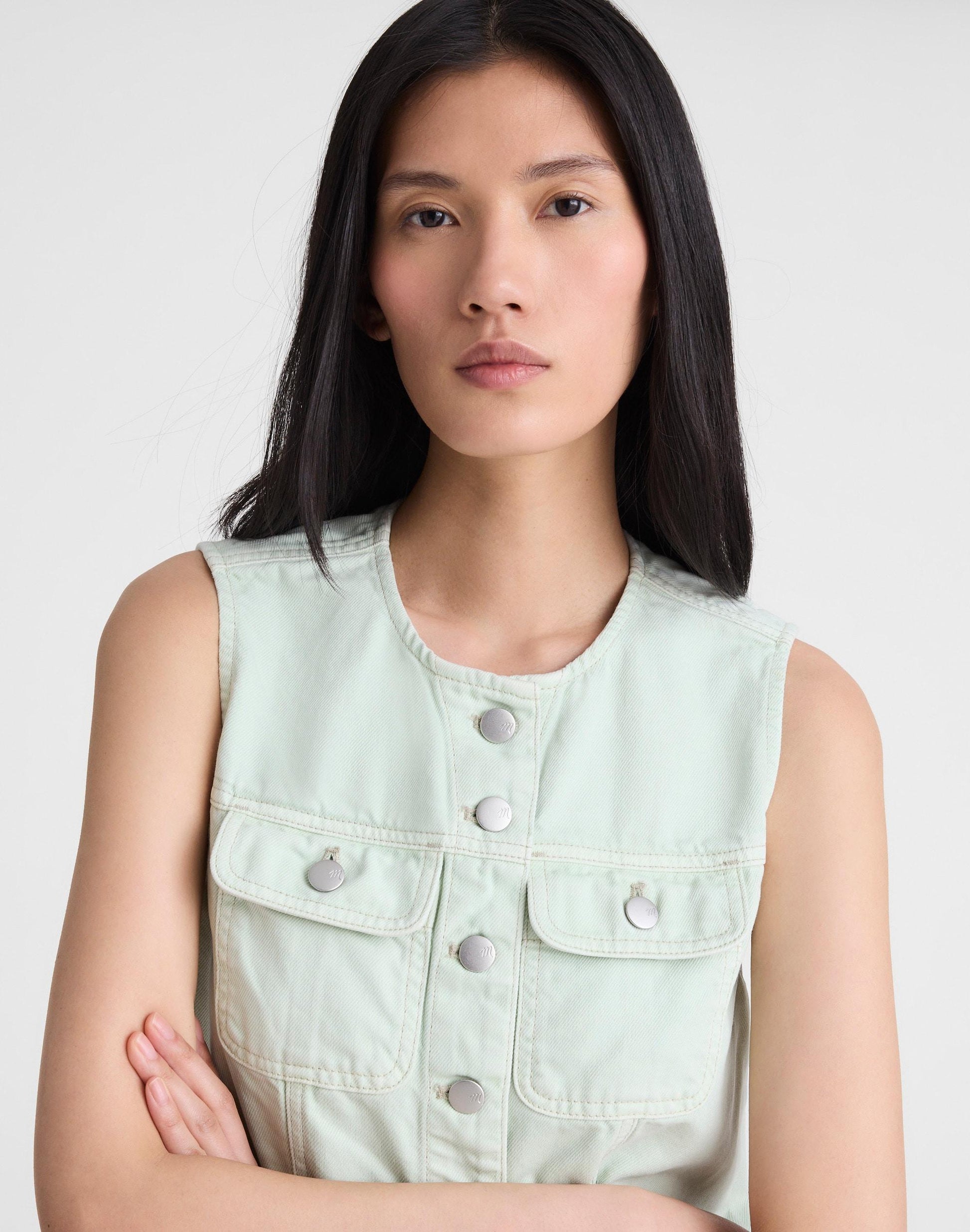 Madewell Madewell x Shopbop Airy Denim Crop Vest