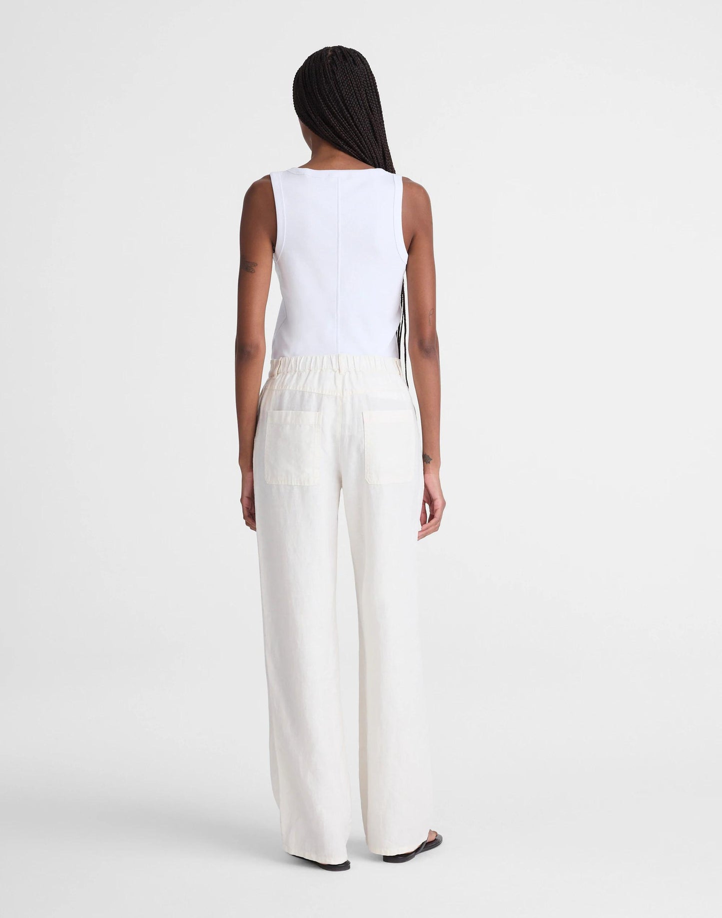 Madewell The Zoe Relaxed Straight Pant in 100% Linen