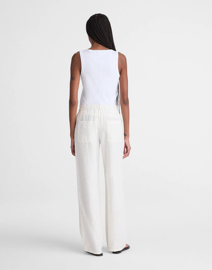 Madewell The Zoe Relaxed Straight Pant in 100% Linen