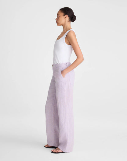 Madewell The Zoe Relaxed Straight Pant in 100% Linen
