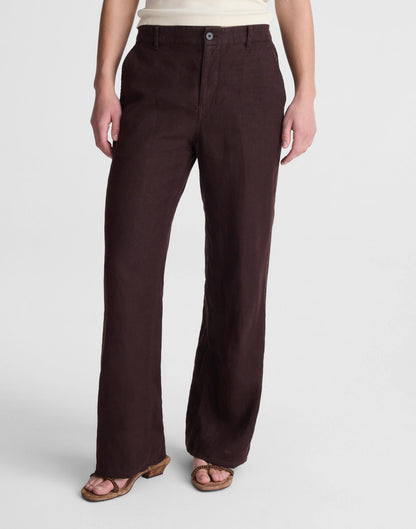 Madewell The Zoe Relaxed Straight Pant in 100% Linen