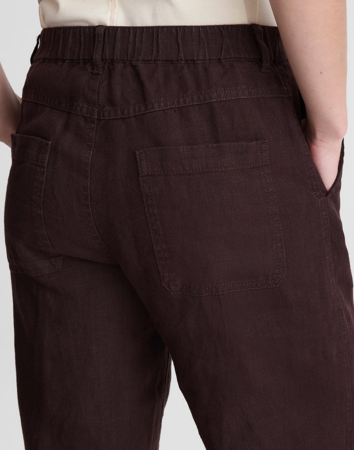 Madewell The Zoe Relaxed Straight Pant in 100% Linen