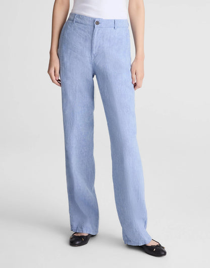 Madewell The Zoe Relaxed Straight Pant in 100% Linen