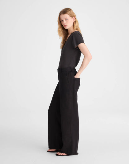 Madewell The Zoe Relaxed Straight Pant in 100% Linen