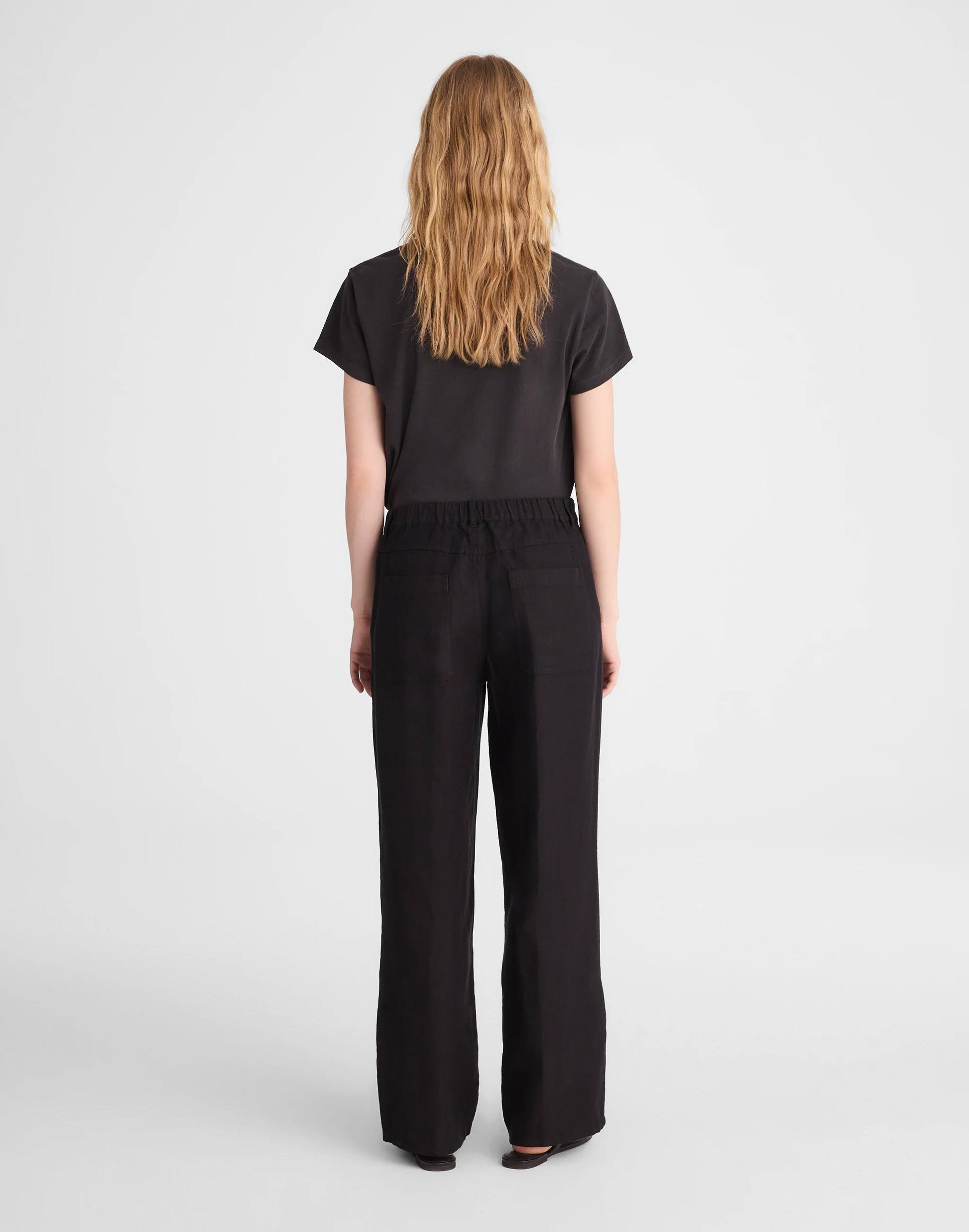 Madewell The Zoe Relaxed Straight Pant in 100% Linen