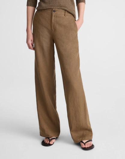 Madewell The Zoe Relaxed Straight Pant in 100% Linen