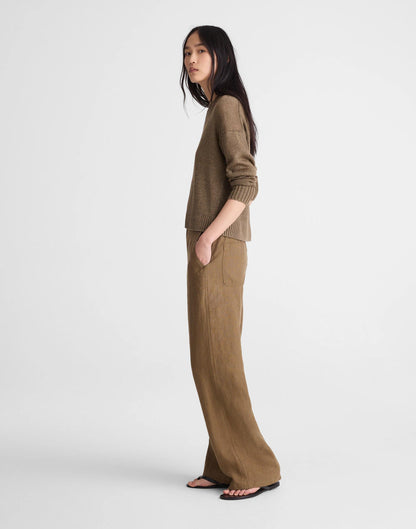 Madewell The Zoe Relaxed Straight Pant in 100% Linen