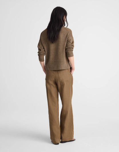 Madewell The Zoe Relaxed Straight Pant in 100% Linen