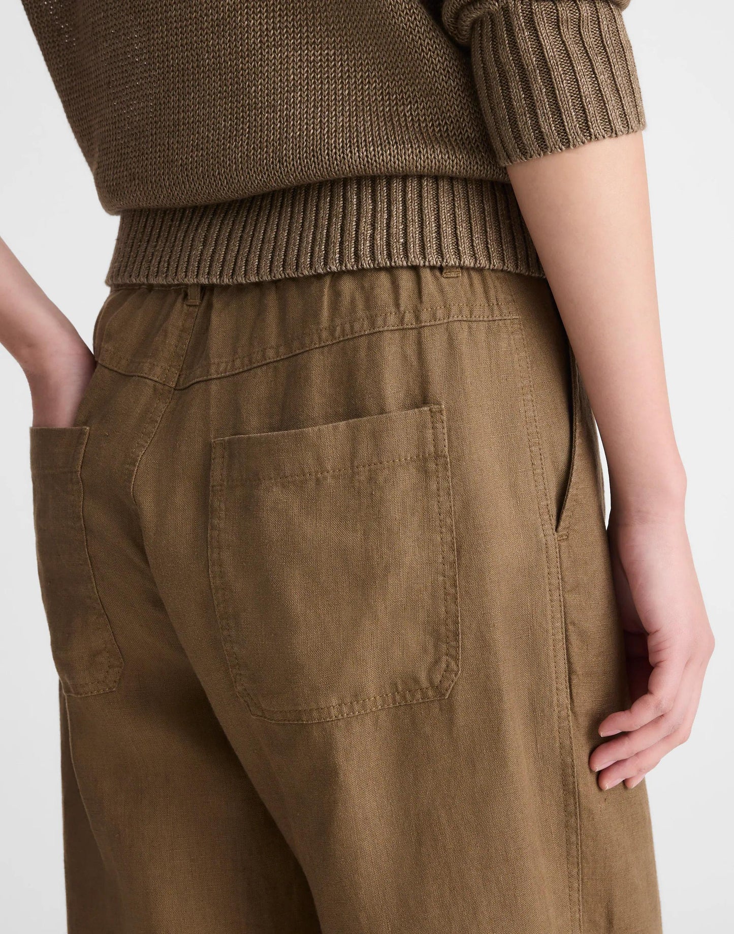 Madewell The Zoe Relaxed Straight Pant in 100% Linen