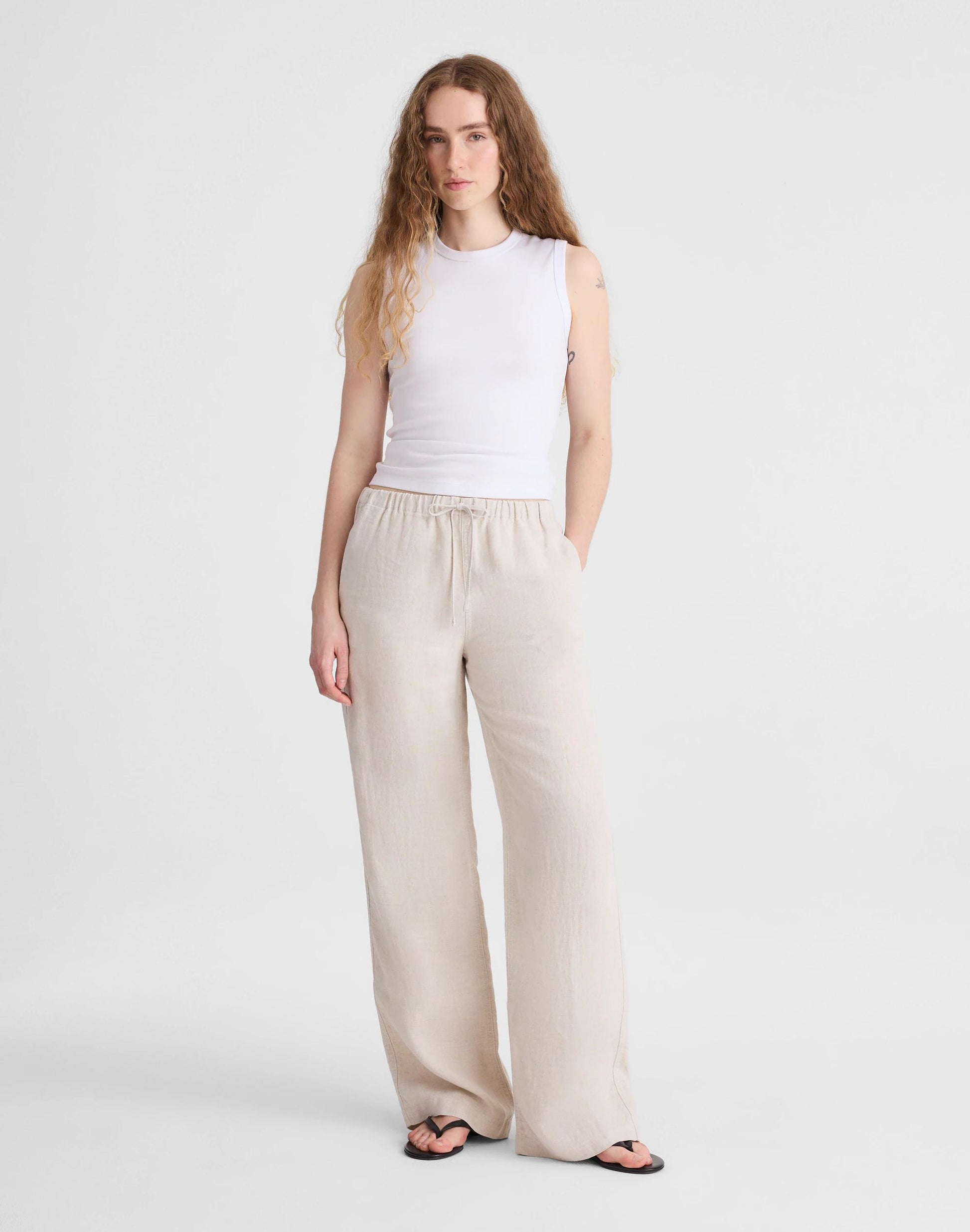 Madewell Pull-On Pants in 100% Linen