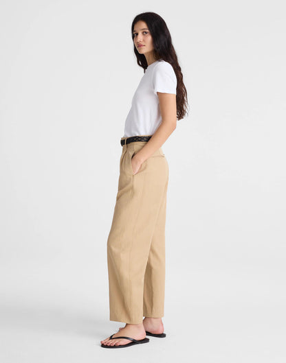Madewell The Barrel-Leg Pant in Drapey Twill