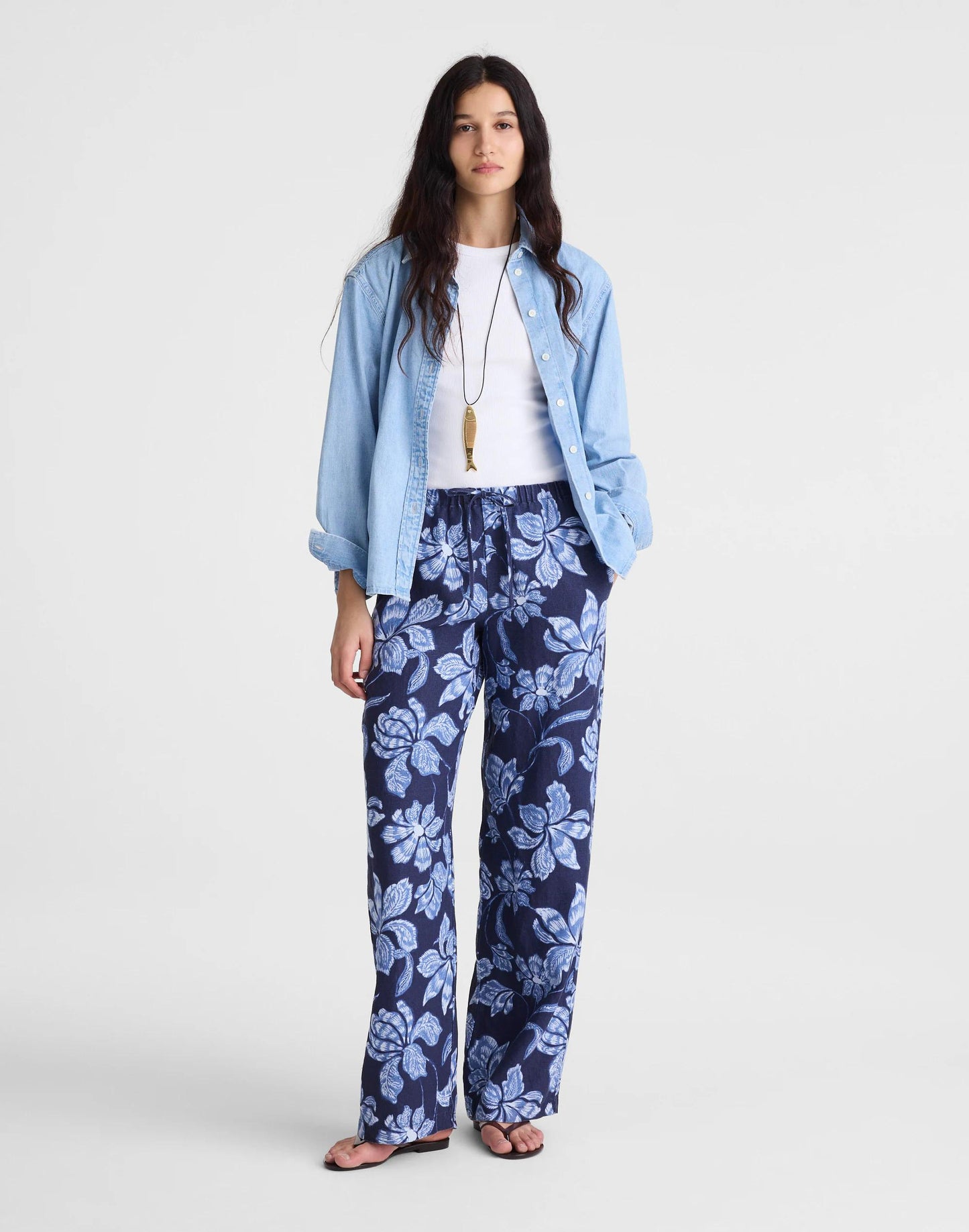 Madewell Pull-On Pants in 100% Linen