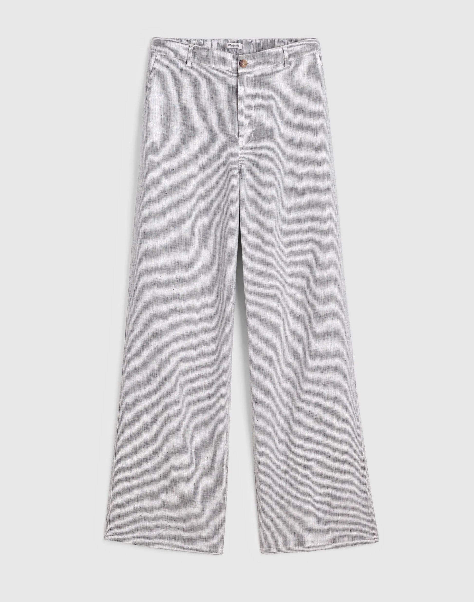 Madewell The Zoe Relaxed Straight Pant in 100% Linen
