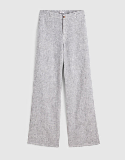 Madewell The Zoe Relaxed Straight Pant in 100% Linen