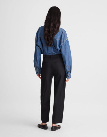 Madewell The Barrel-Leg Pant in Drapey Twill