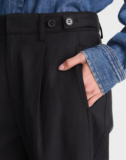 Madewell The Barrel-Leg Pant in Drapey Twill