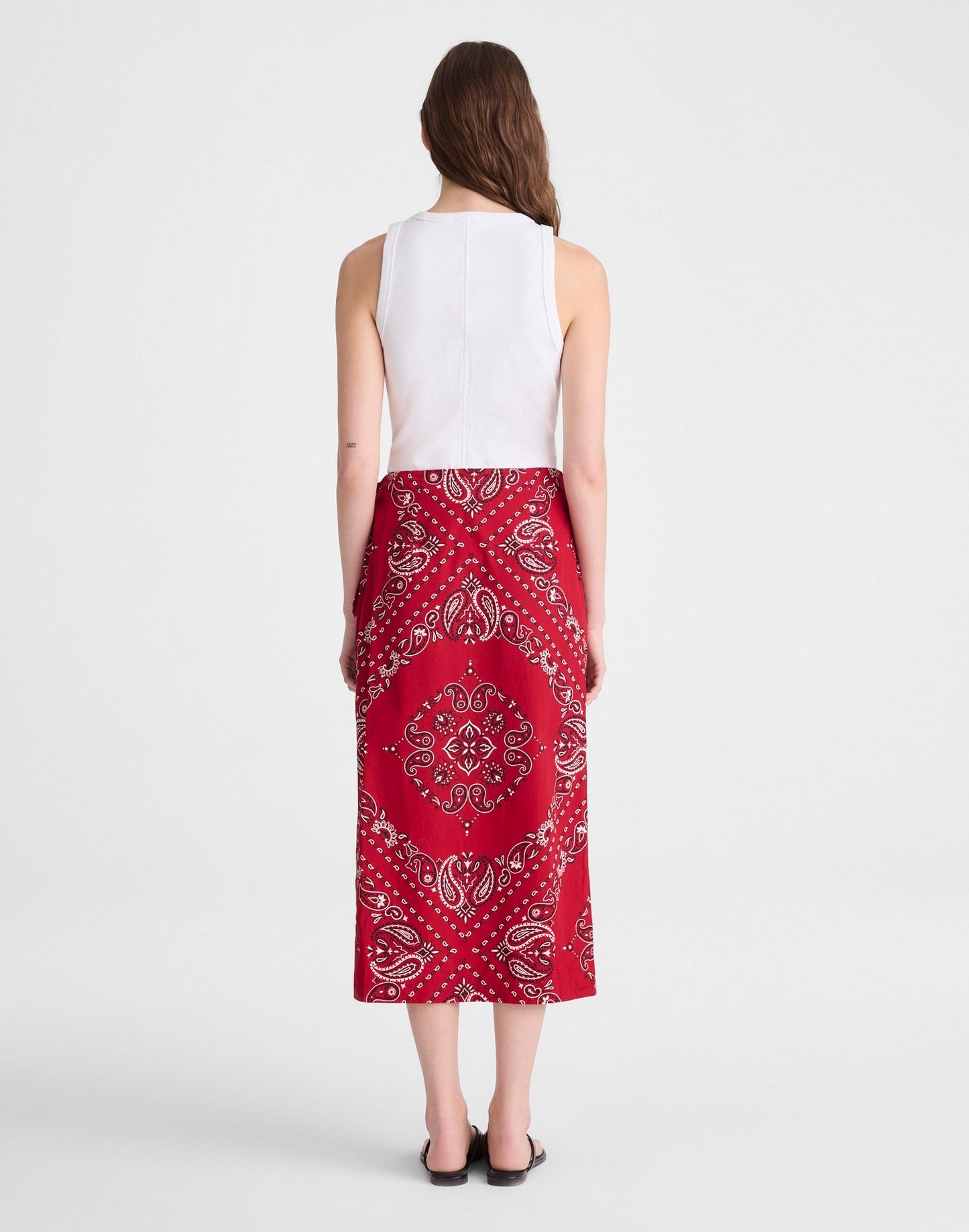 Madewell Midi Wrap Skirt in Poplin