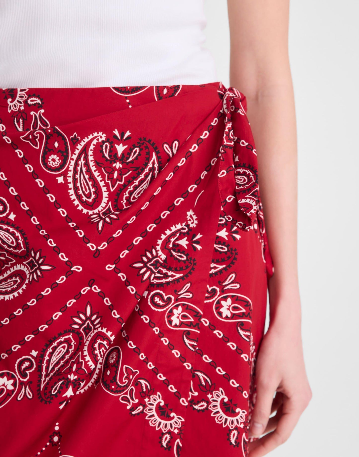 Madewell Midi Wrap Skirt in Poplin