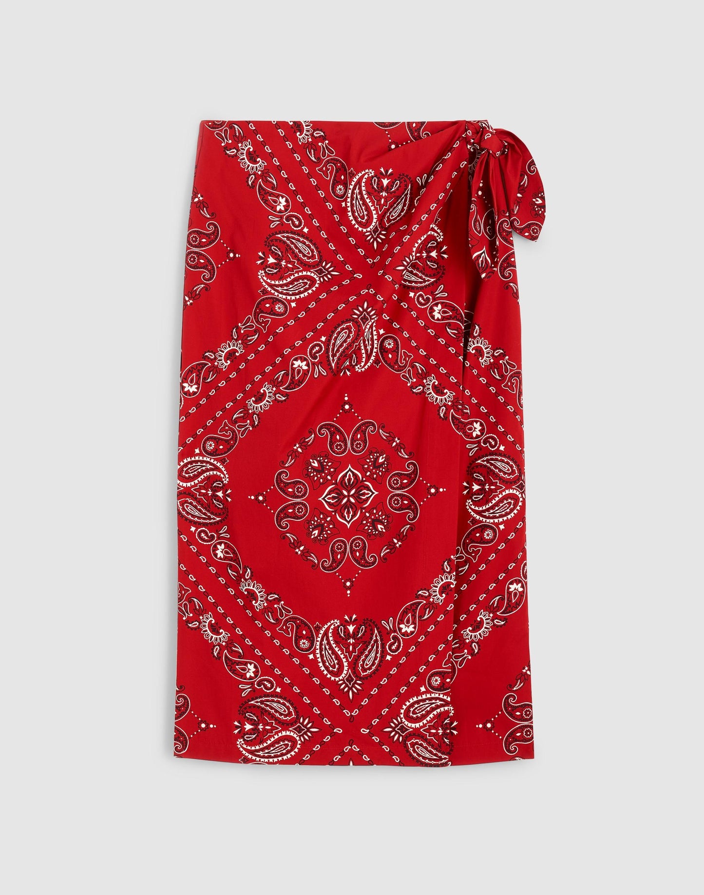 Madewell Midi Wrap Skirt in Poplin