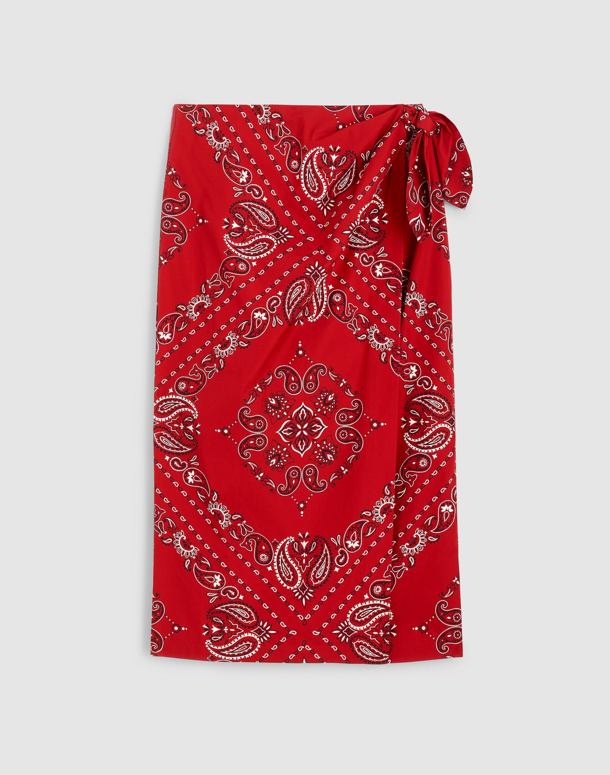 Madewell Midi Wrap Skirt in Poplin