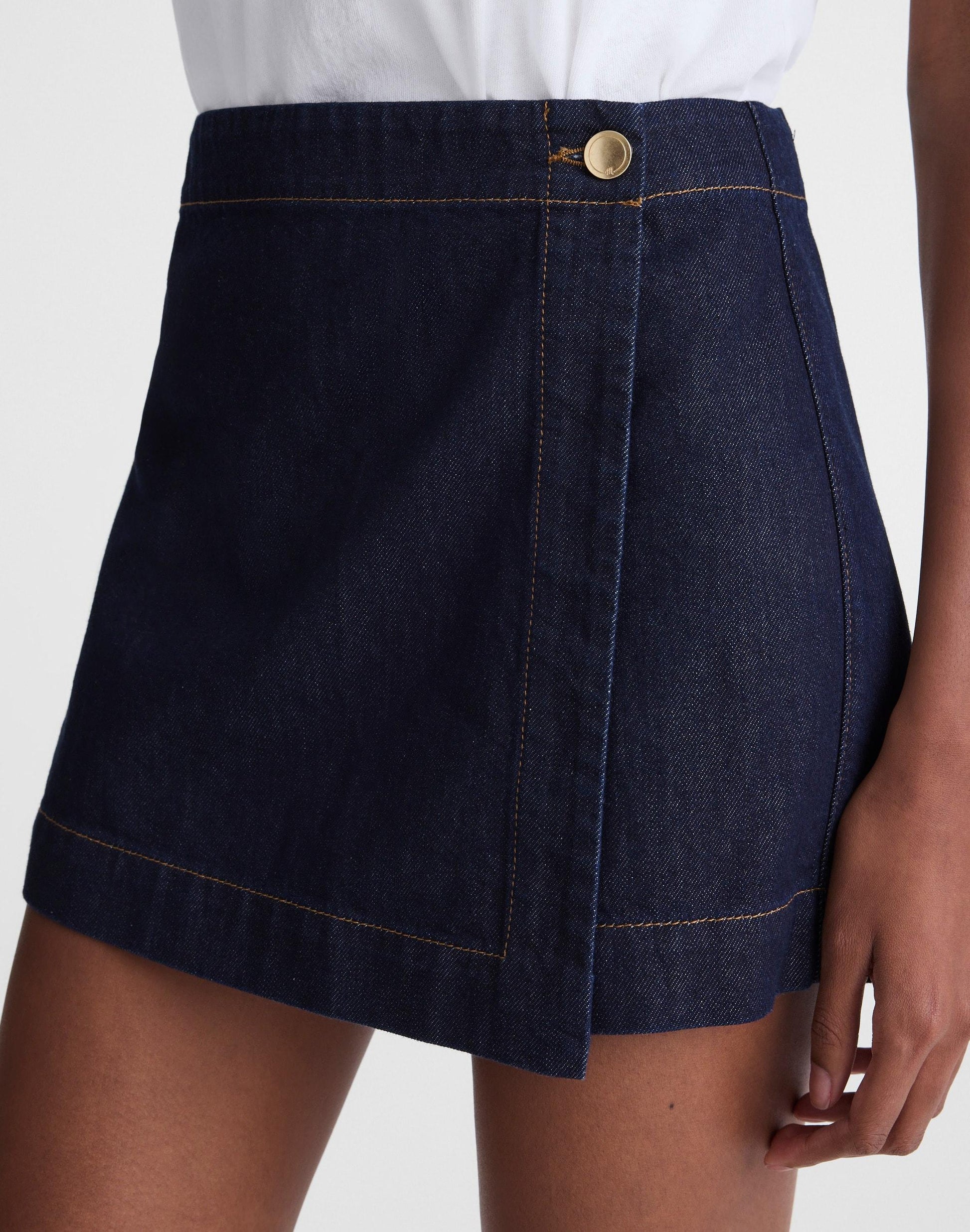 Madewell Denim Wrap Mini Skort