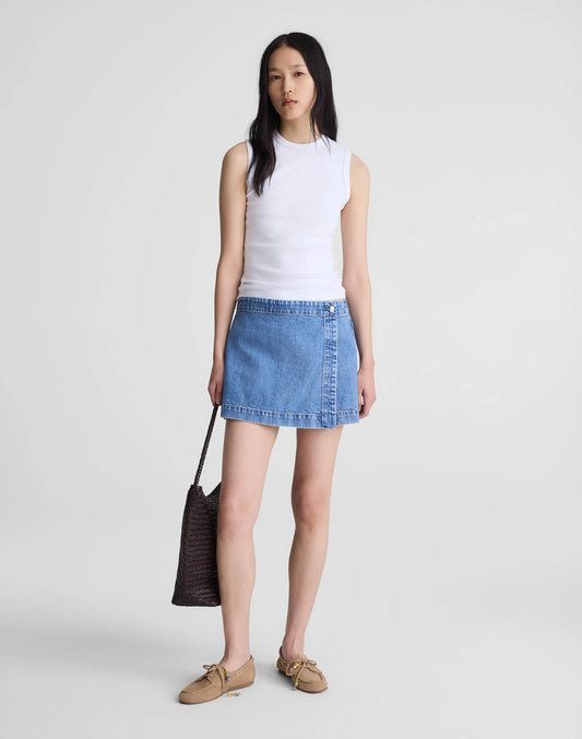 Madewell Denim Wrap Mini Skort