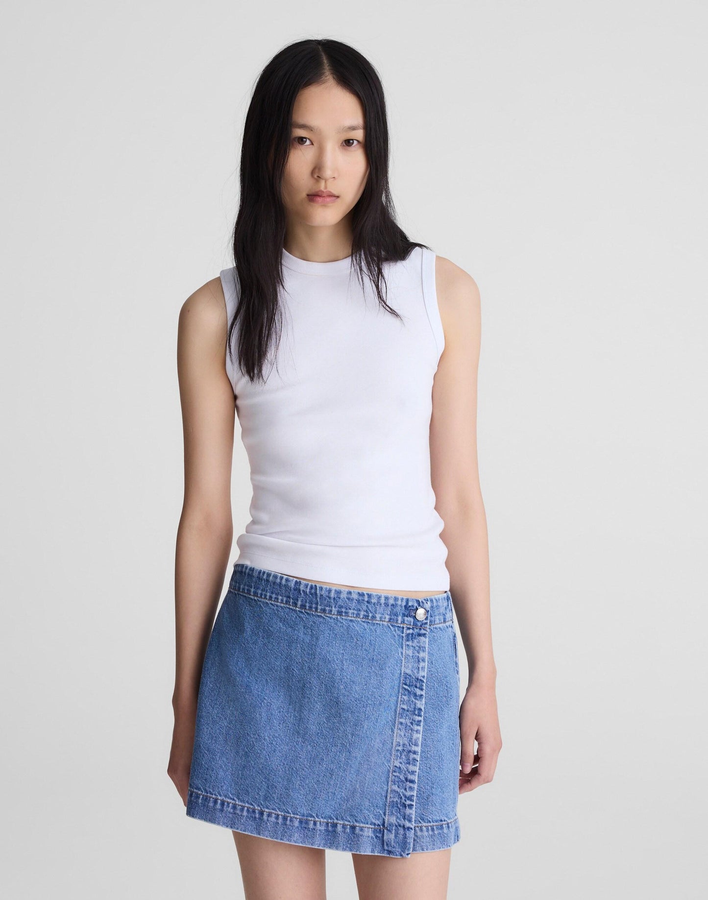 Madewell Denim Wrap Mini Skort