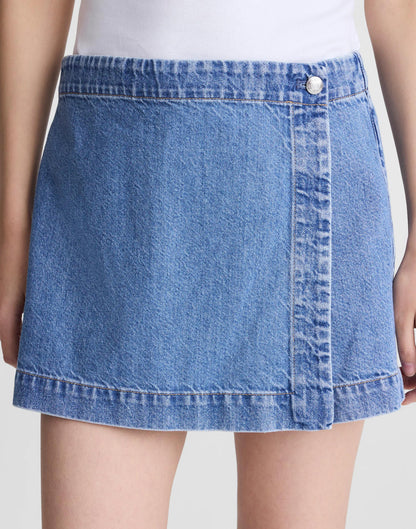 Madewell Denim Wrap Mini Skort