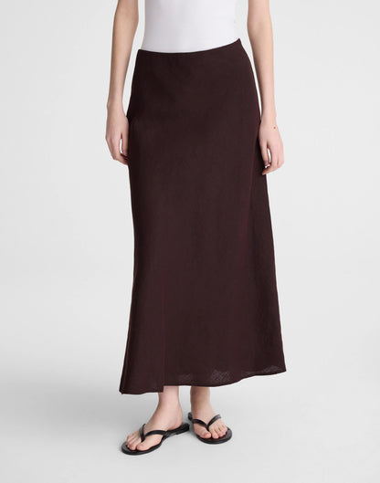 Madewell Maxi Slip Skirt in Linen