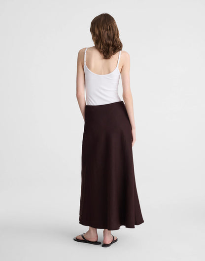 Madewell Maxi Slip Skirt in Linen