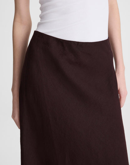Madewell Maxi Slip Skirt in Linen