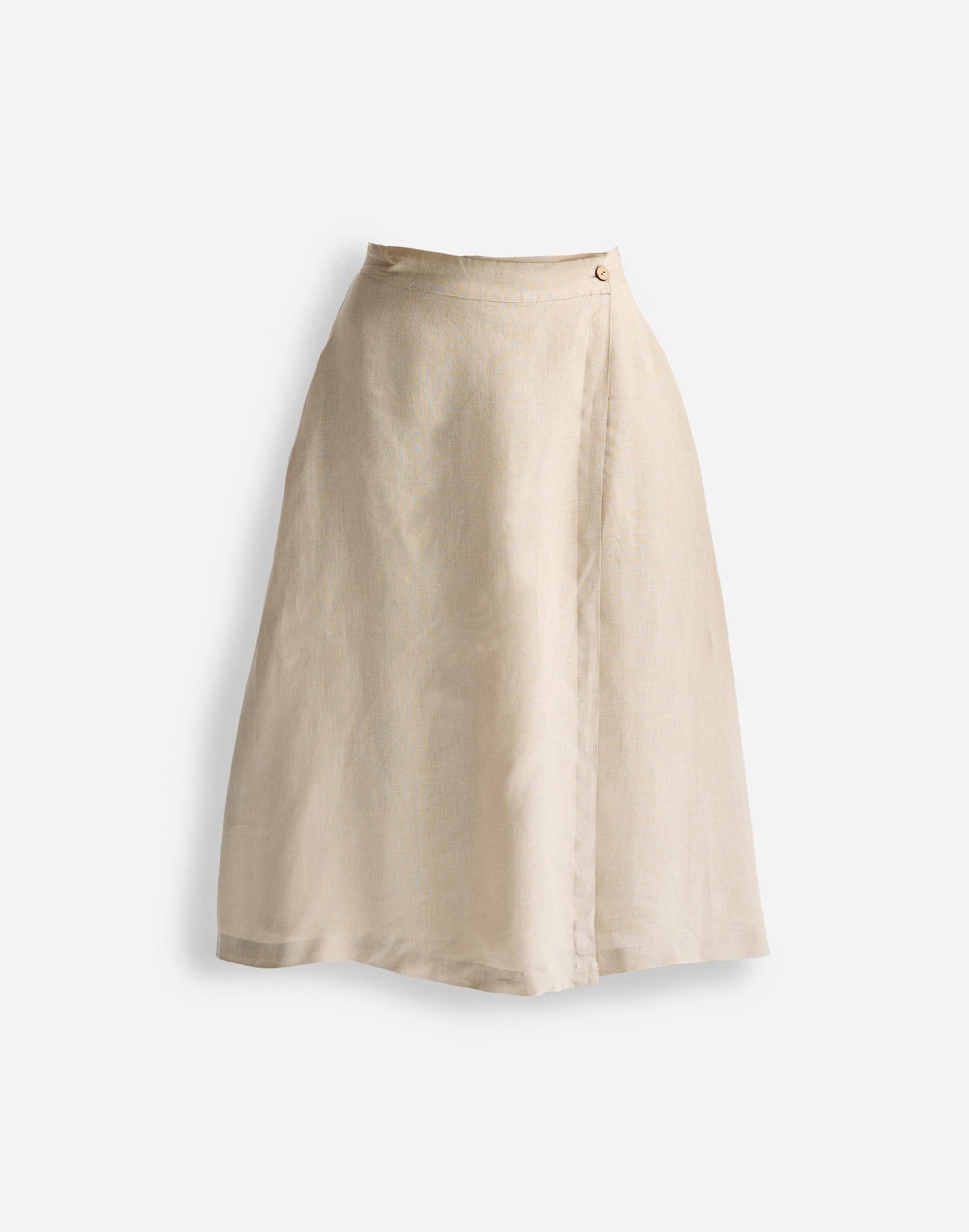 Madewell Reistor® Overlap Midi Skirt in 100% Neutral Beige Hemp